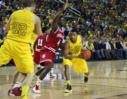 Michigan vs Indiana university basketball game 2013 photography by robbie small